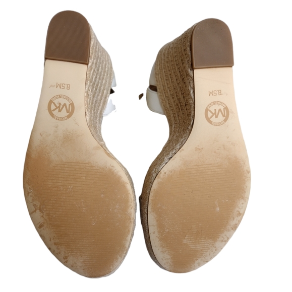 MICHAEL KORS Kimberly Logo and Leather Wedge Sandal - Picture 8 of 9